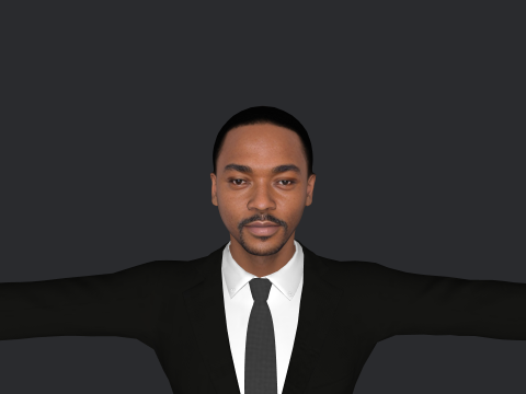 Anthony Mackie Hyper Realistic Full Body Rigged Character 3Dモデル