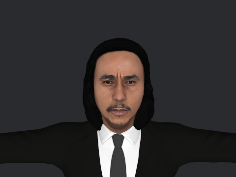 Bob Marley Hyper Realistic Full Body Rigged Character 3Dモデル