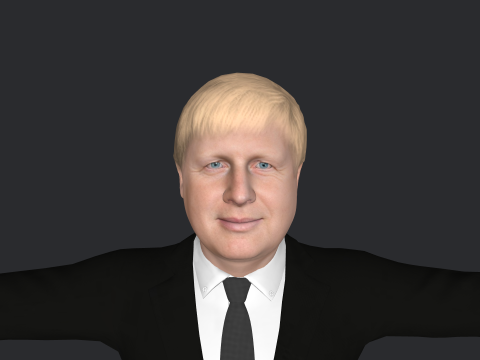 Boris Johnson Hyper Realistic Full Body Rigged Character 3D 모델