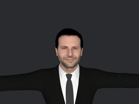 Bradley Cooper Hyper Realistic Full Body Rigged Character Modèle 3D