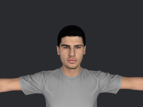 Carlos Alcaraz Hyper Realistic Full Body Rigged Character Modelo 3D