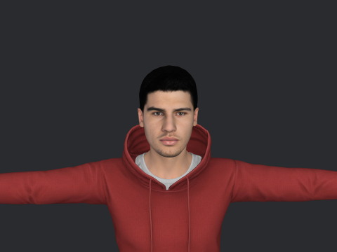 Carlos Alcaraz Hyper Realistic Full Body Rigged Character Modelo 3D