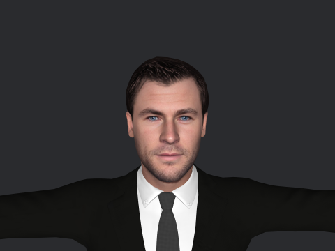 Chris Hemsworth Hyper Realistic Full Body Rigged Character 3Dモデル