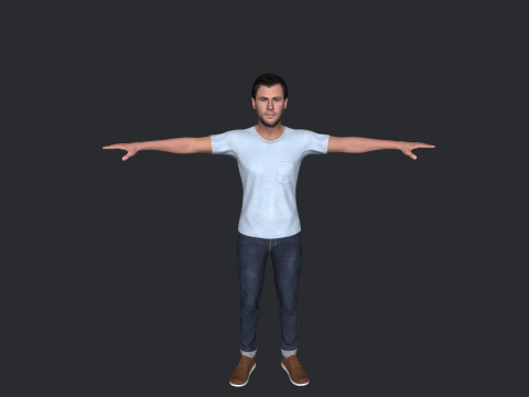 Chris Hemsworth Hyper Realistic Full Body Rigged Character 3D Model