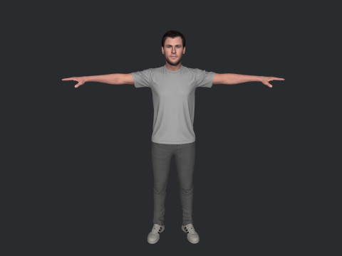 Chris Hemsworth Hyper Realistic Full Body Rigged Character 3D Model