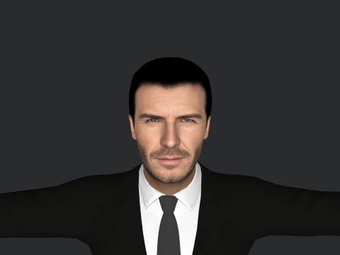 David Beckham Hyper Realistic Full Body Rigged Character 3Dモデル
