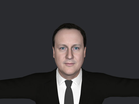 David Cameron Hyper Realistic Full Body Rigged Character 3Dモデル