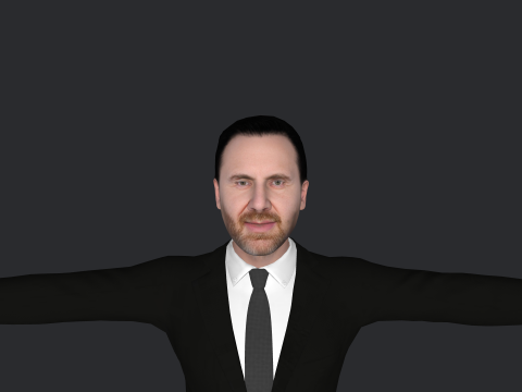 David Guetta Hyper Realistic Full Body Rigged Character 3D Model
