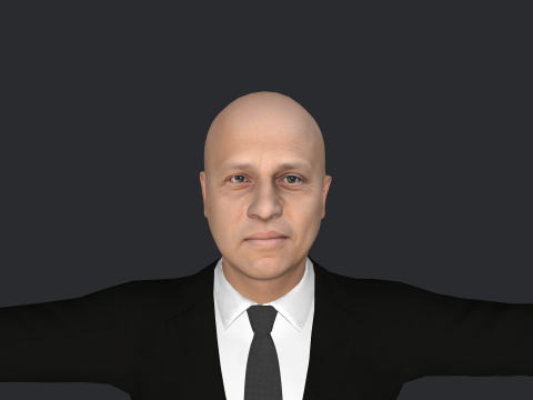 Dean Barrow Hyper Realistic Full Body Rigged Character 3D Model