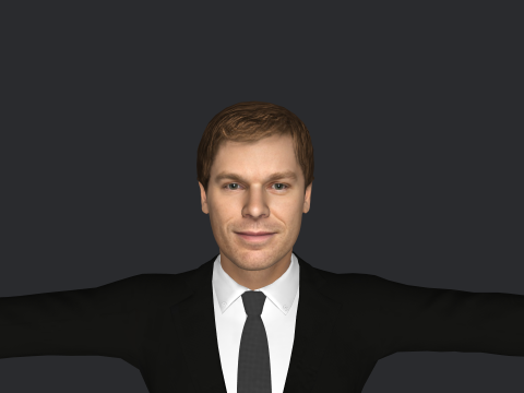 Dexter Morgan Hyper Realistic Full Body Rigged Character 3D Model