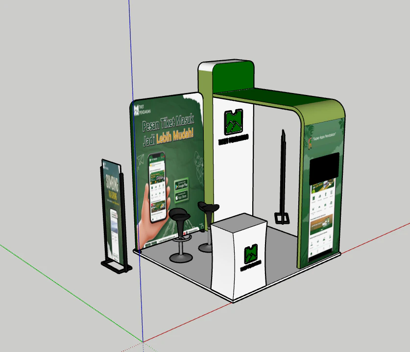 STAND TRADESHSOW 3D Model .c4d .max .obj .3ds .fbx .stl .blend 