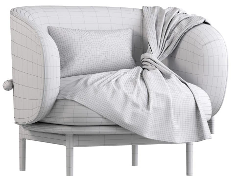 Mela lounge trimmed 3D Model