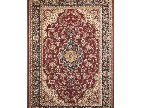 带有波斯花卉图案的东方编织地毯 3D 模型