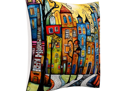 Classic modern canvas pillow 3D Model