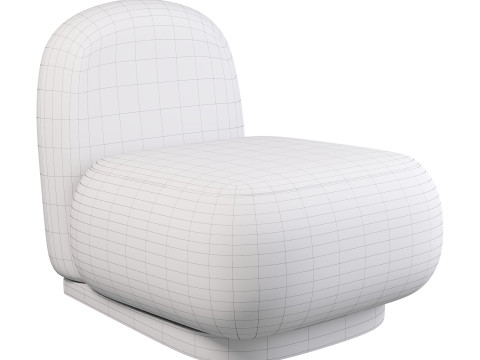 PWF-0564 Armchair Mocha 3Dモデル