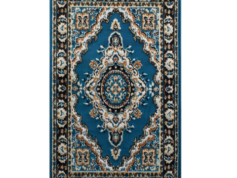 Blue Motif Rustico Carpet with Anti Skid Backing 3D Model
