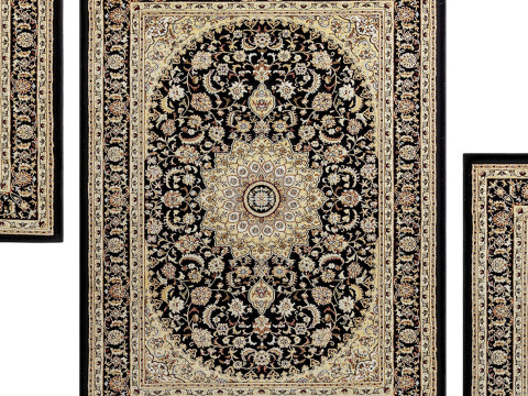 Well Woven Timeless Aviva Traditional Black Rug 3D Model