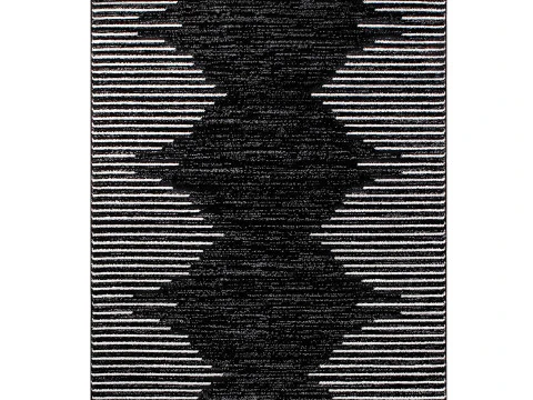 Rugshop Bohemian Stripe Resistente a las manchas Alto tr&aacute;fico Sala de estar Cocina Dormitorio Comedor Oficina en casa Modelo 3D