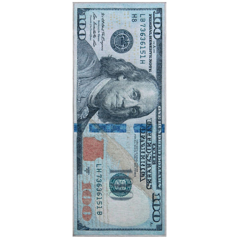 Well Woven Money Collection New Hundred Dollar Bill Runner Rug 3D मॉडल .c4d .max .obj .3ds .fbx .stl .blend