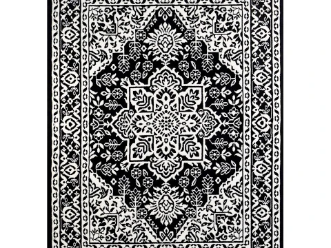 Tapete bo&ecirc;mio para sala Modelo 3D