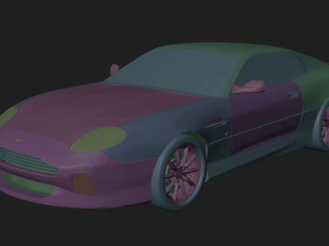 2000 アストンマーティン DB7 ヴァンテージ クーペ 3Dモデル