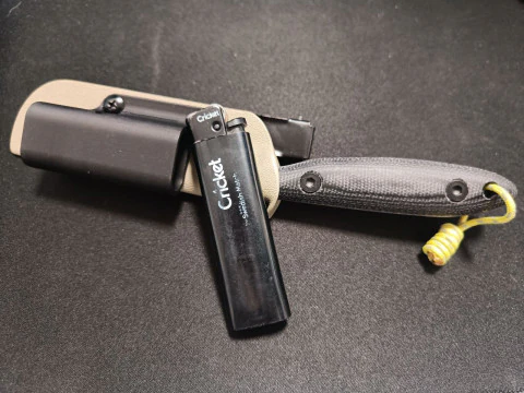 Cricket Lighter folder for knife sheath SDOK EDC DC53 3D Print Model