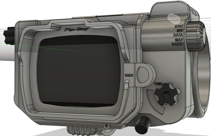 Raspberry Pi Pip-Boy 3000 Mk V Fallout Amazon Prime TV Show Model 3D Принт Модель .c4d .max .obj .3ds .fbx .stl .blend