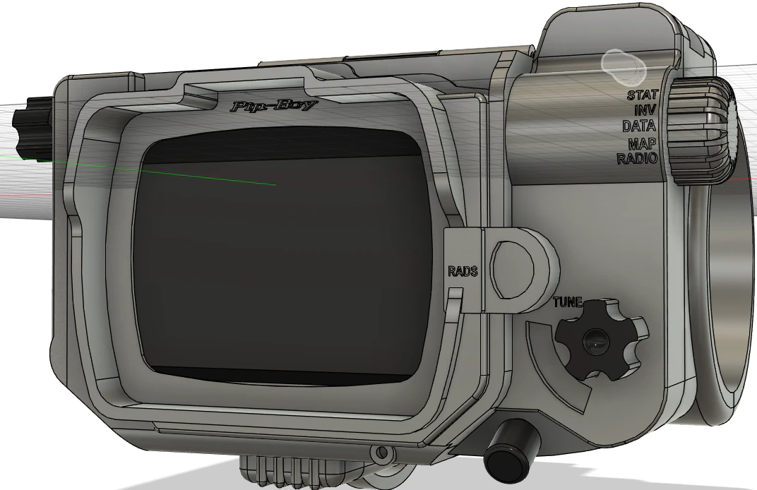 Raspberry Pi Pip-Boy 3000 Mk V Fallout Amazon Prime TV Show Model 3D Print Model .c4d .max .obj .3ds .fbx .stl .blend 