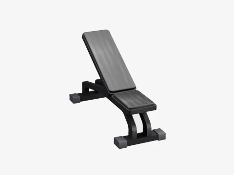 Low Poly Gym Equipments 3D Model