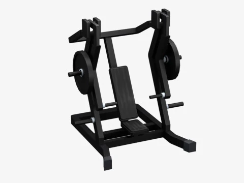 Low Poly Gym Equipments 3D Model