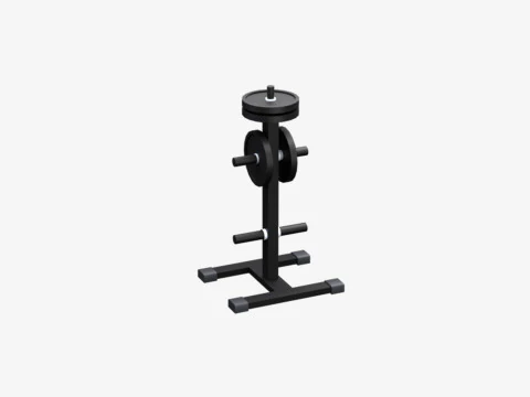 Low Poly Gym Equipments 3D Model
