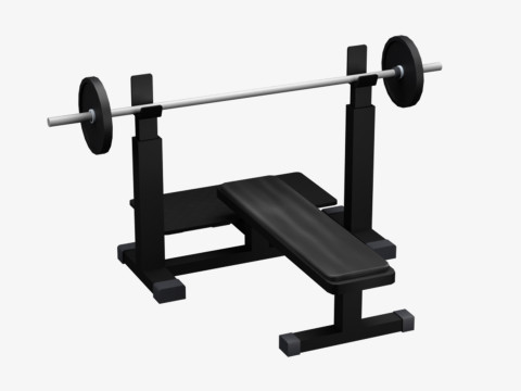 Low Poly Gym Equipments Modelo 3D