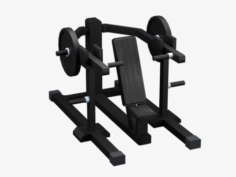 Low Poly Gym Equipments 3D Model
