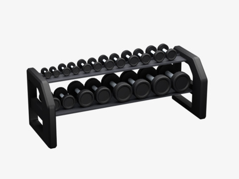 Low Poly Gym Equipments Modelo 3D