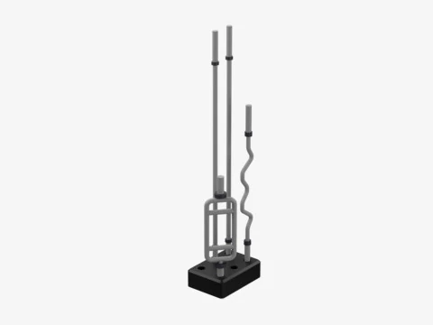 Low Poly Gym Equipments 3D Model