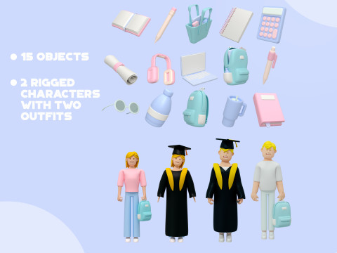 Education Set Modelo 3D