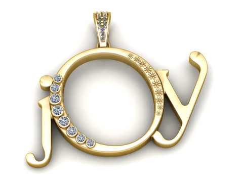 JOY ALPHABET PENDANT 3D PRINTABLE MODEL 3Dモデル