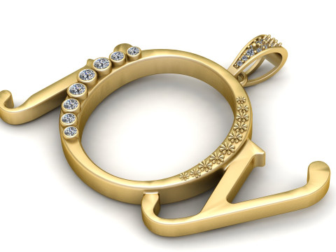 JOY ALPHABET PENDANT 3D PRINTABLE MODEL 3Dモデル
