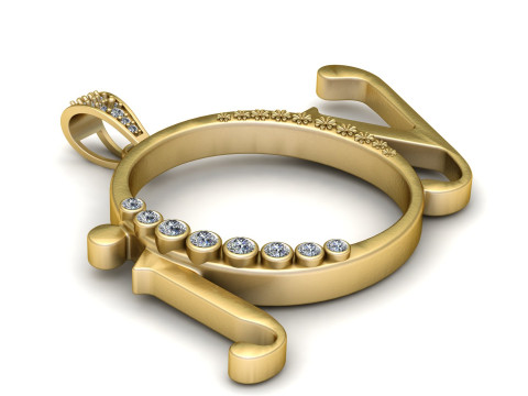 JOY ALPHABET PENDANT 3D PRINTABLE MODEL 3Dモデル