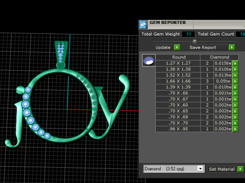JOY ALPHABET PENDANT 3D PRINTABLE MODEL 3Dモデル