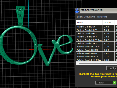LOVE ALPHABET PENDANT 3D PRINTABLE MODEL 3Dモデル