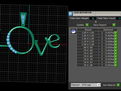LOVE ALPHABET PENDANT 3D PRINTABLE MODEL 3Dモデル