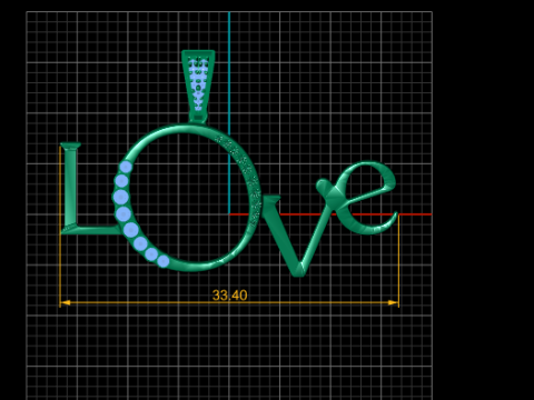 LOVE ALPHABET PENDANT 3D PRINTABLE MODEL 3Dモデル