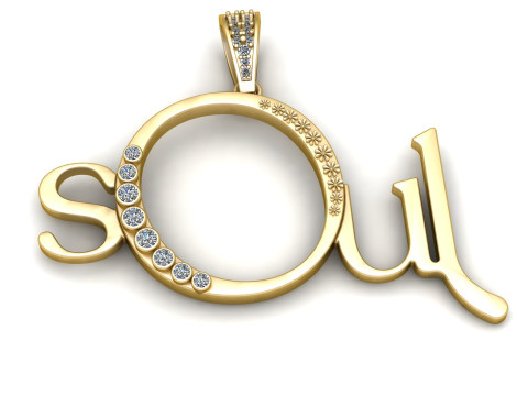 SOUL ALPHABET PENDANT 3D PRINTABLE MODEL 3D Model