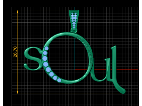 SOUL ALPHABET PENDANT 3D PRINTABLE MODEL 3Dモデル
