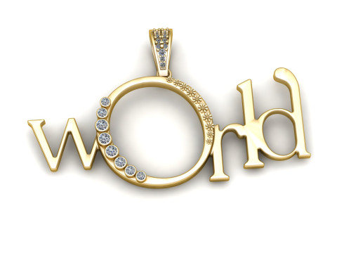 WORLD ALPHABET PENDANT 3D PRINTABLE MODEL 3Dモデル
