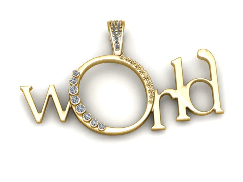 世界のアルファベットペンダント 3D 印刷可能モデル 3Dモデル