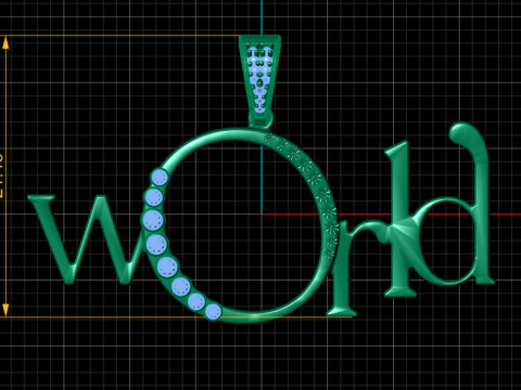 WORLD ALPHABET PENDANT 3D PRINTABLE MODEL 3Dモデル