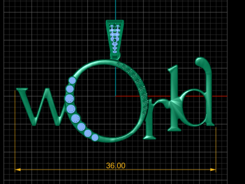 WORLD ALPHABET PENDANT 3D PRINTABLE MODEL 3Dモデル