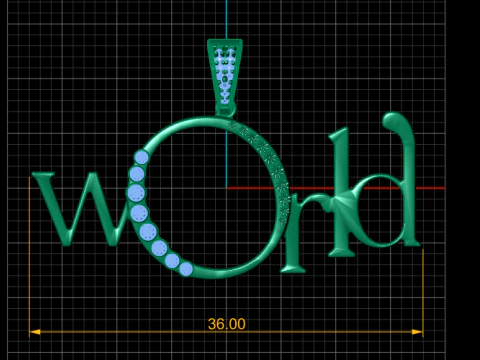 WORLD ALPHABET PENDANT 3D PRINTABLE MODEL 3D Model